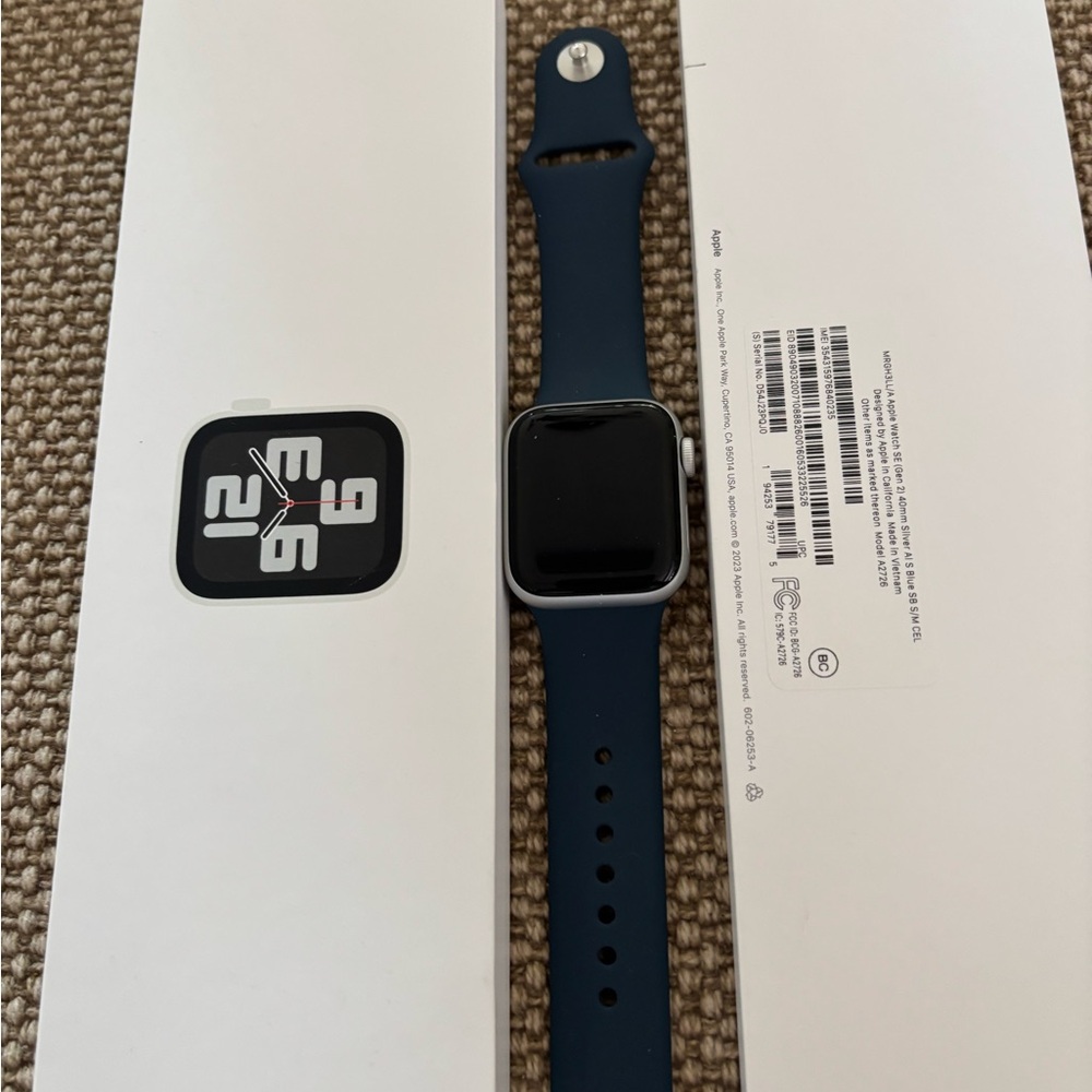 Apple Smartwatch with Midnight Blue Band